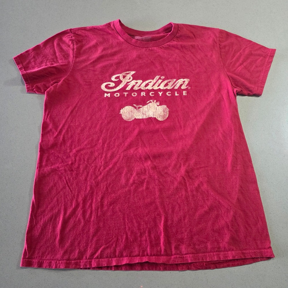 Indian Motorcycle Mens Red Graphic T-Shirt Coastal Murrells Inlet SC Large